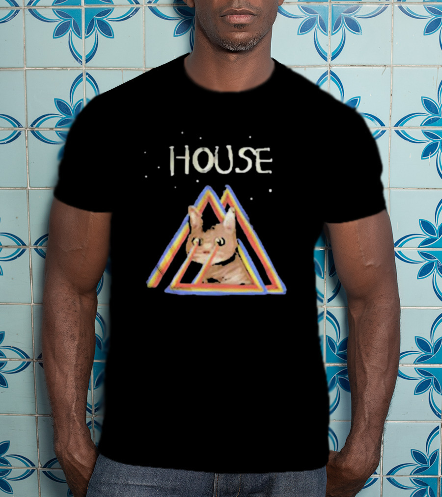 House Rainbow Triangle Cat T-Shirt