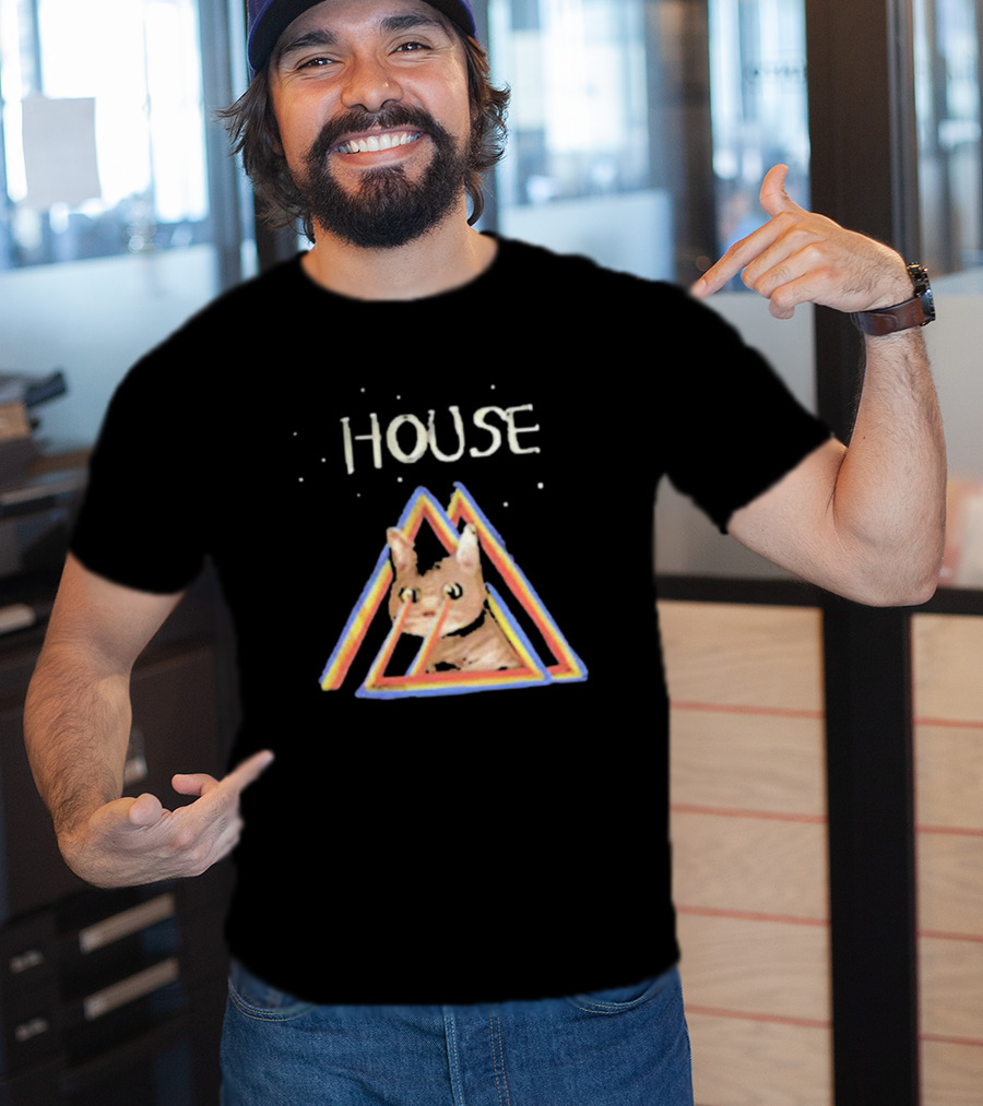 House Rainbow Triangle Cat T-Shirt