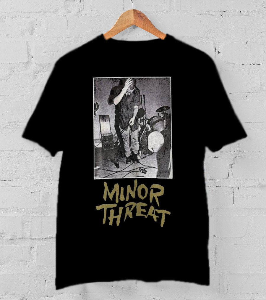 Minor Threat Vintage Photo Ian MacKaye Band Performance T-Shirt