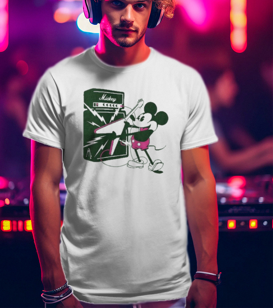 Rocker Mickey Electric Guitar Amplifier By Kii Arens T-Shirt
