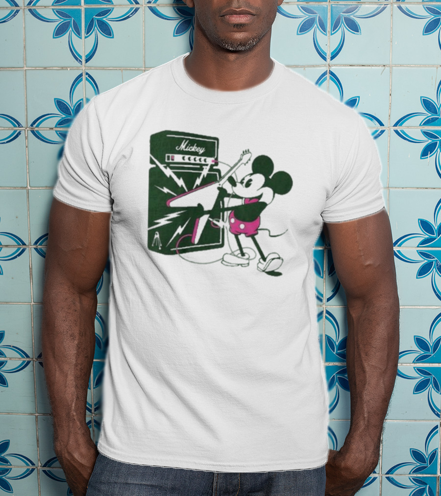 Rocker Mickey Electric Guitar Amplifier By Kii Arens T-Shirt