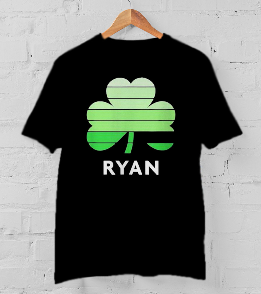 Ryan Vintage Irish Family Name With Clover T-Shirt