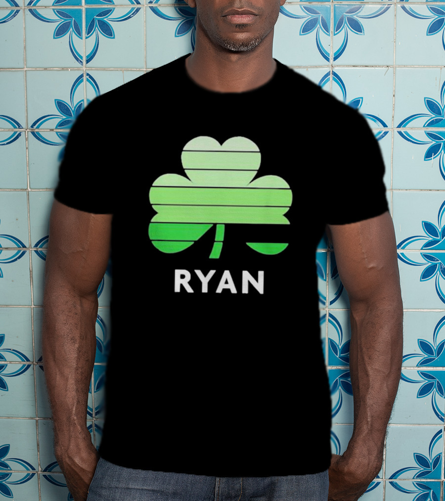 Ryan Vintage Irish Family Name With Clover T-Shirt