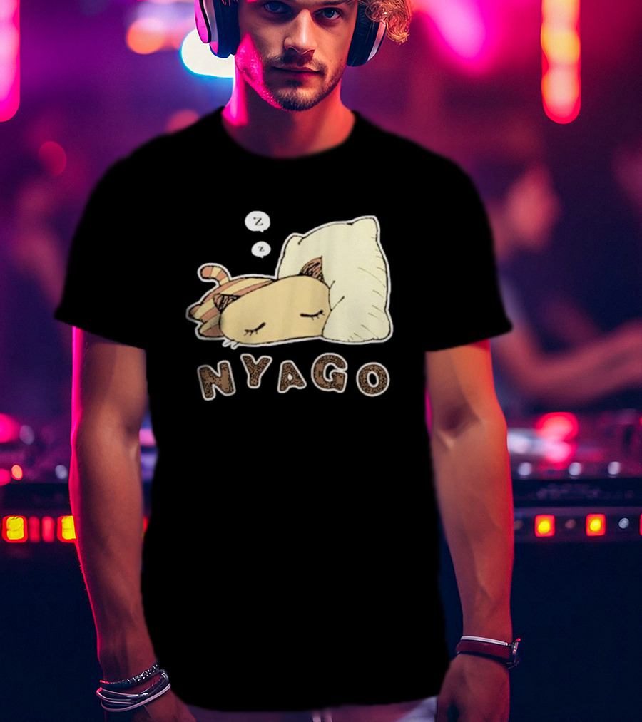 Sanrio Nyago Sleeping Cat Zzz Pillow T-Shirt