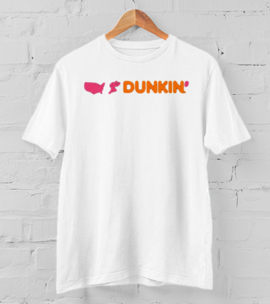 Dunkin' Sip Sip Hooray USA Map And Running Figure T-Shirt