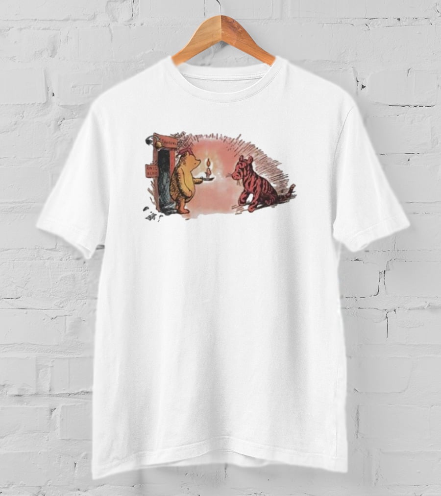 Tigger Conversation With Bear And Candle Public Domain T-Shirt