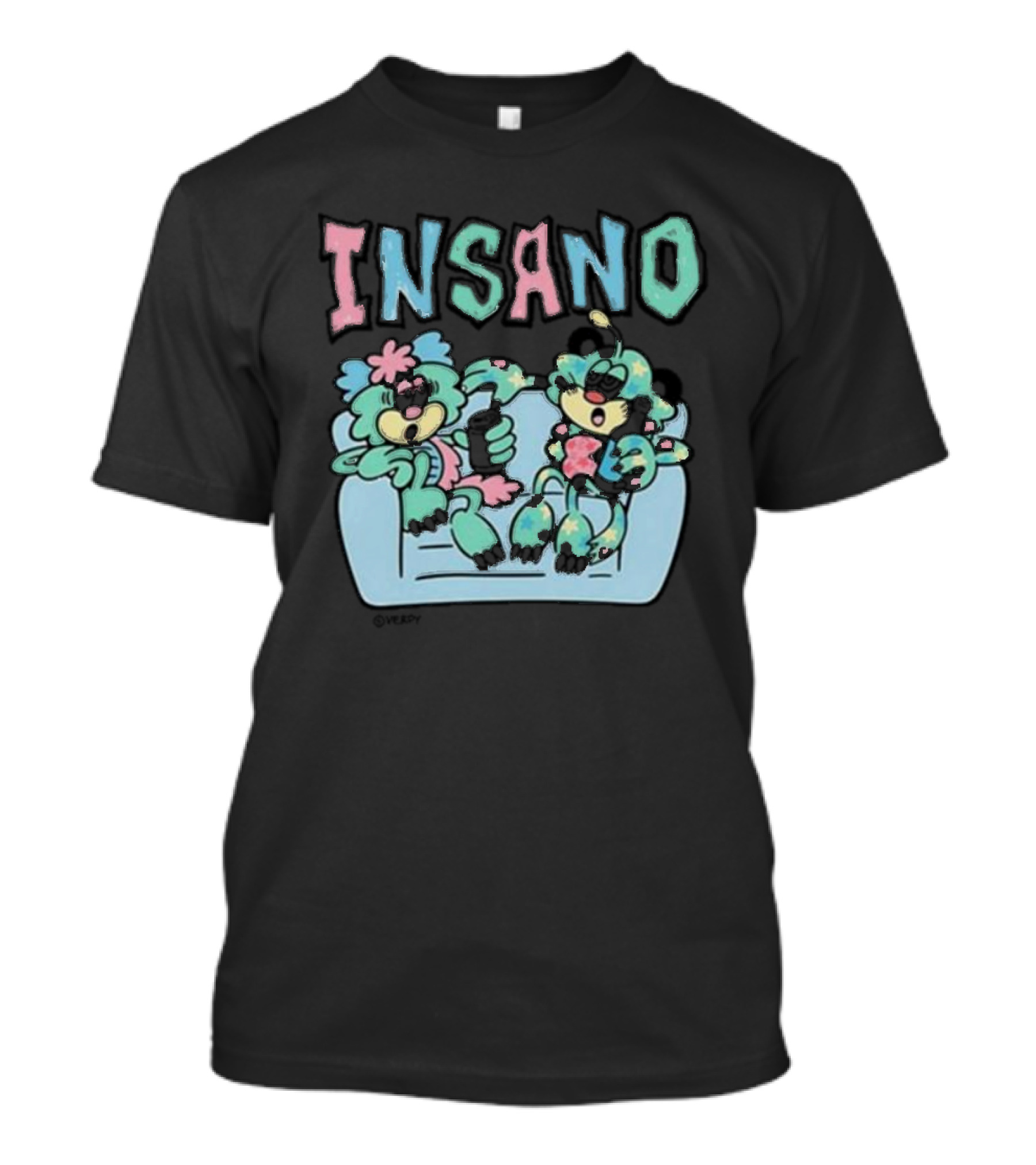 Verdy Insano Characters On Couch T-Shirt