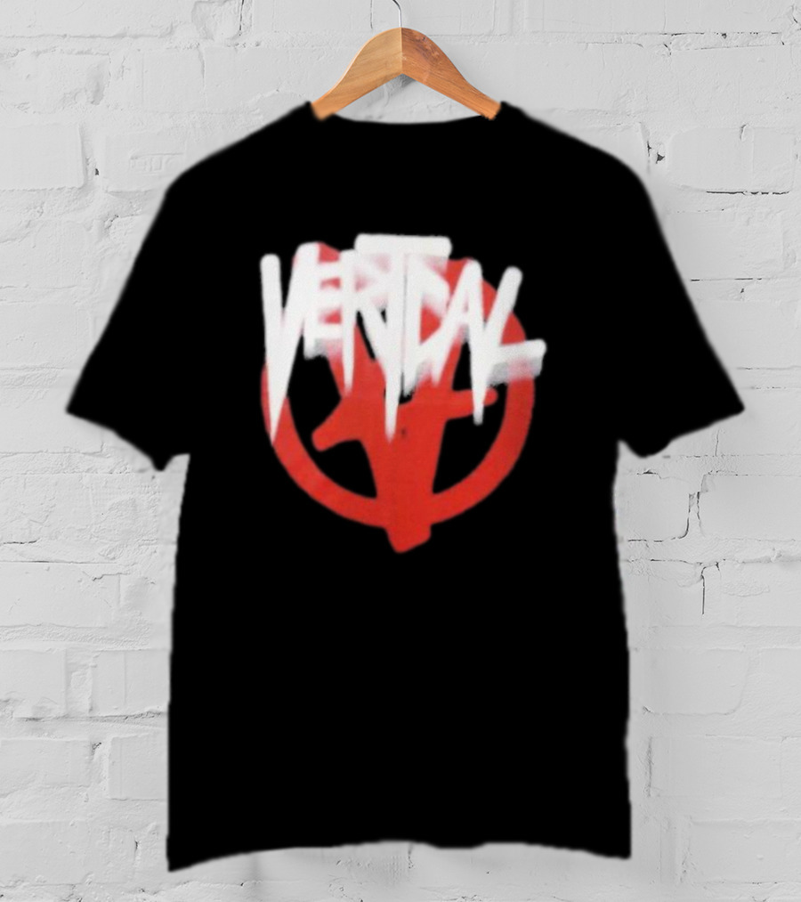 Verticalgoods Kaos Vertical Symbol In Red And White T-Shirt