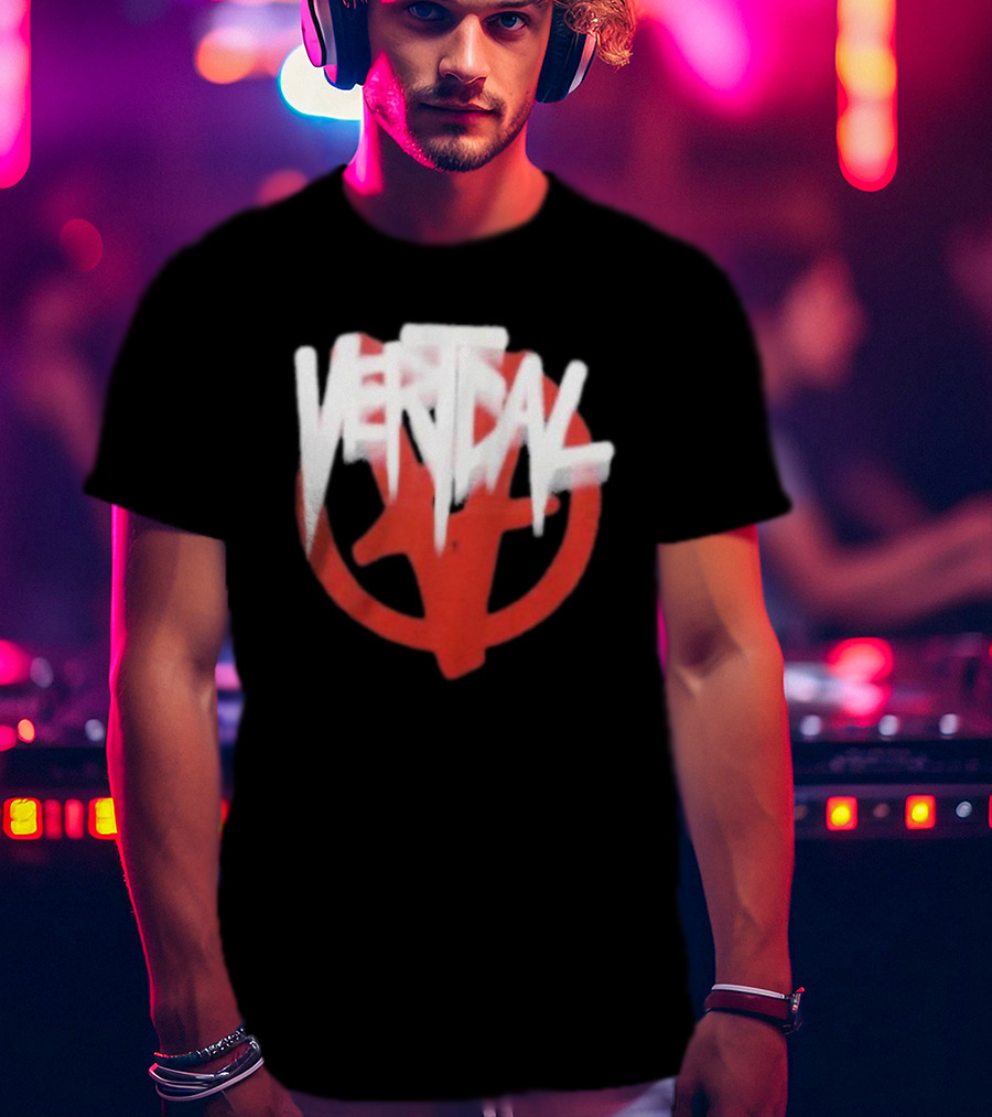 Verticalgoods Kaos Vertical Symbol In Red And White T-Shirt