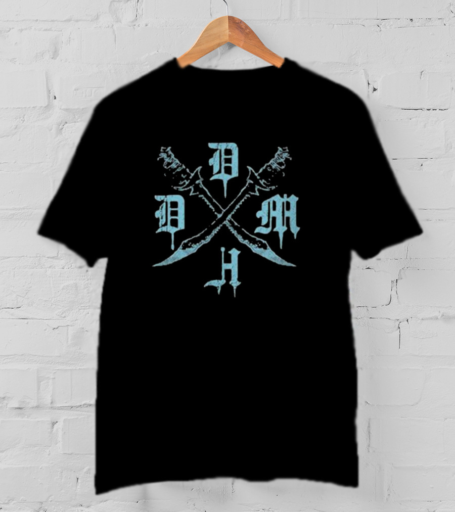 Dm Crossed Weeping Blue Swords Monogram T-Shirt
