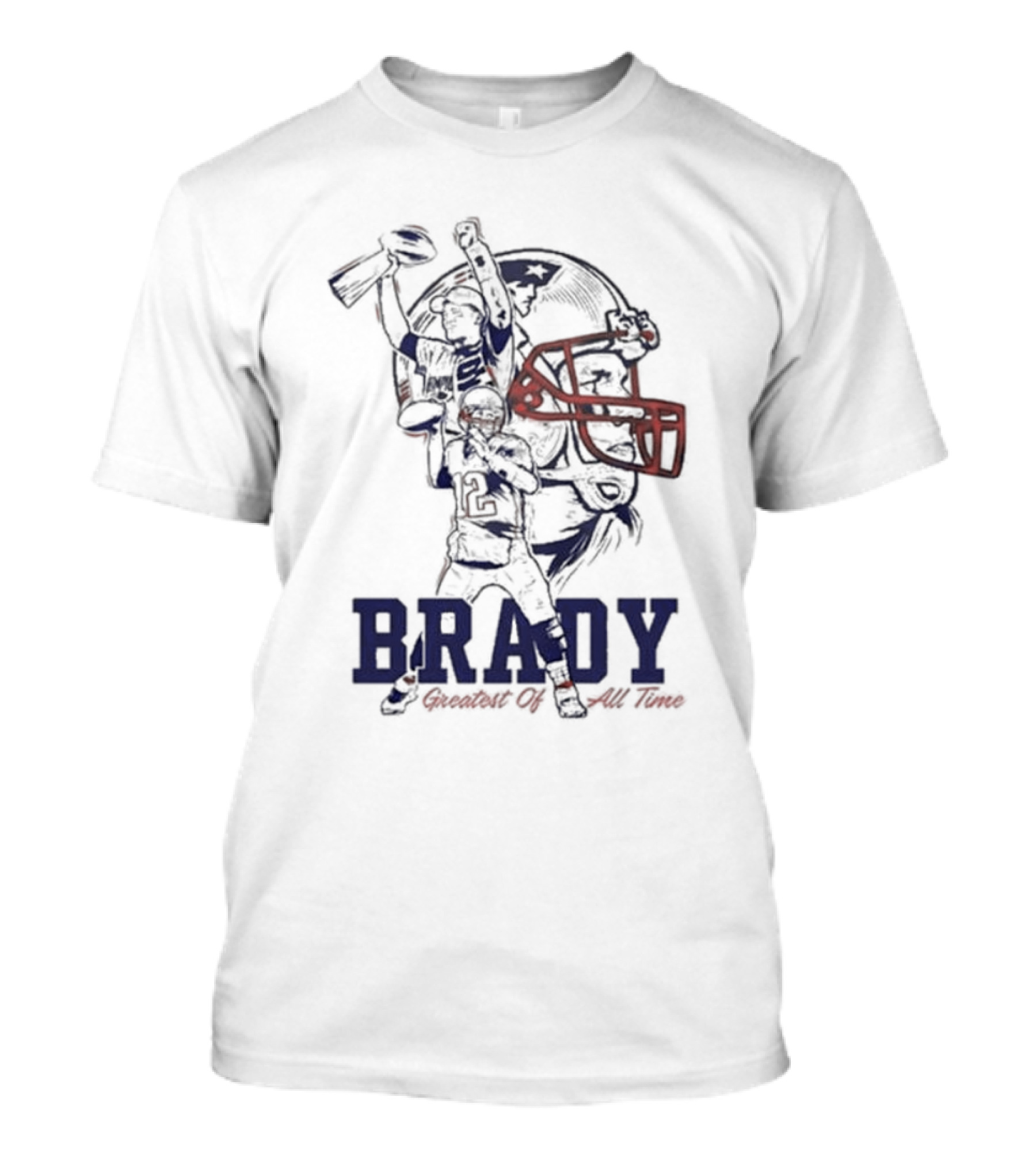 Brady Greatest Of All Time Football T-Shirt