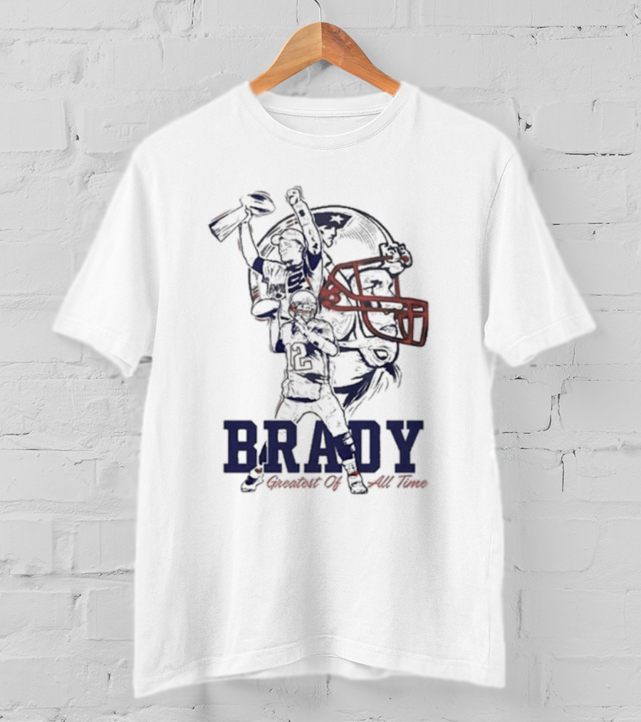 Brady Greatest Of All Time Football T-Shirt
