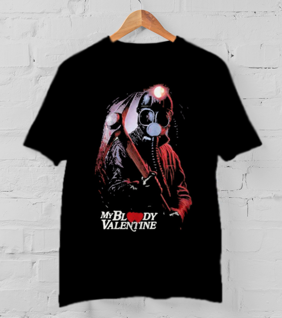 My Bloody Valentine Horror Gas Mask Miner Pickaxe T-Shirt