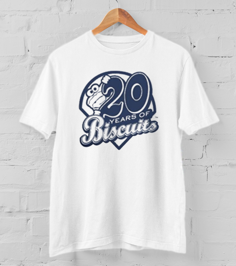 20 Years Of Biscuits Baseball Theme T-Shirt