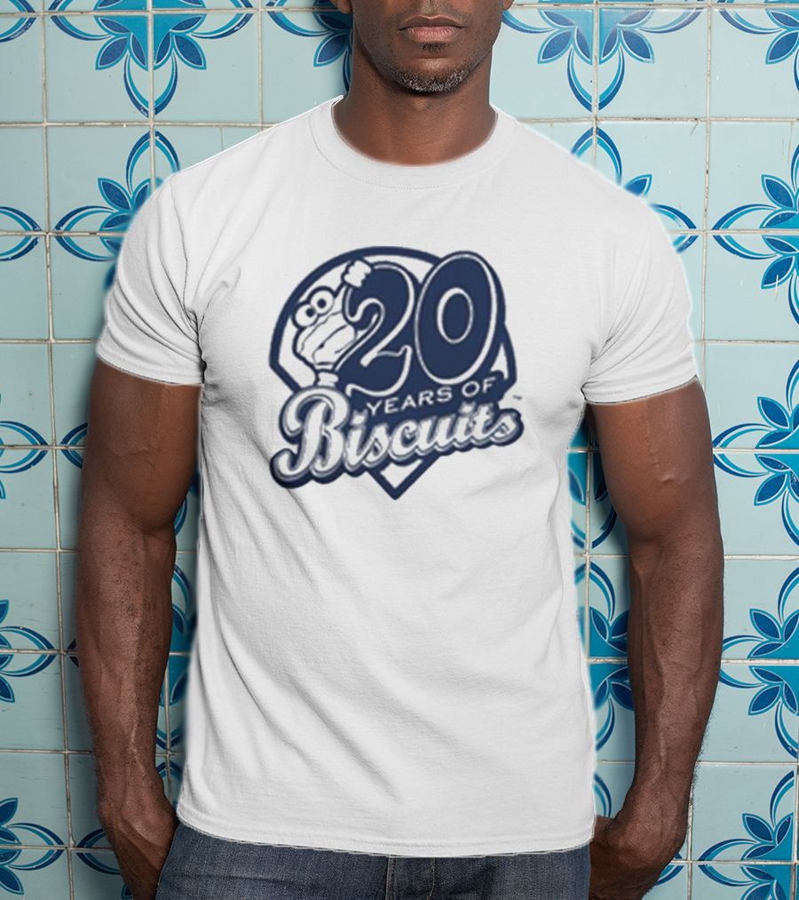 20 Years Of Biscuits Baseball Theme T-Shirt