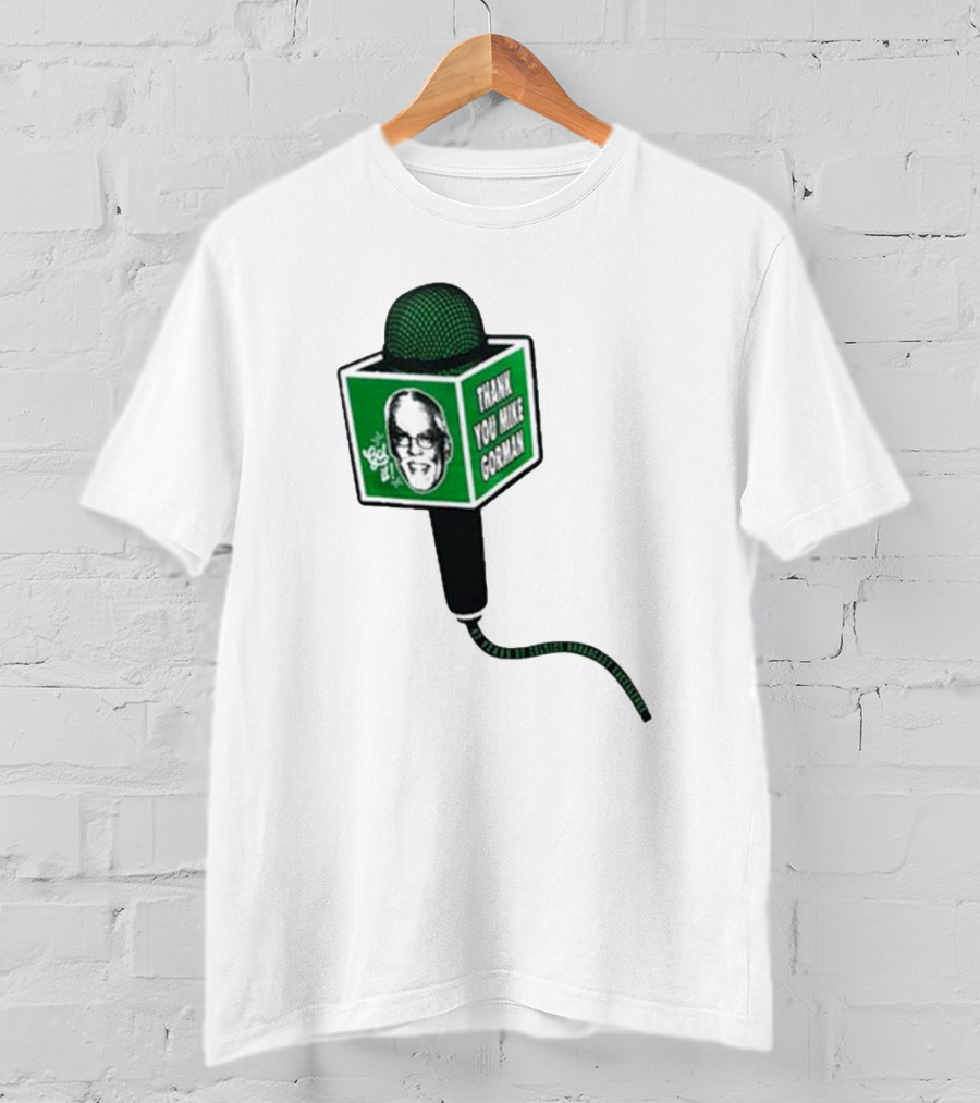 Celtics Thank You Mike Gorman Microphone T-Shirt