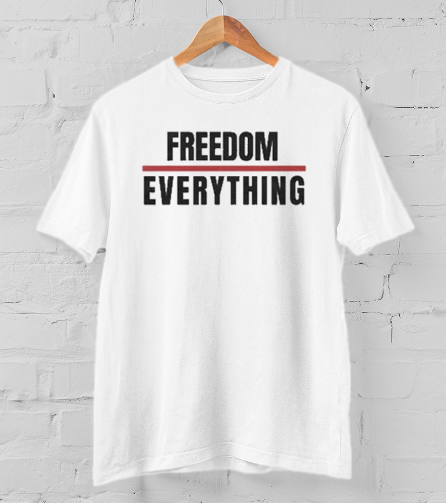 FREEDOM EVERYTHING Red Line Highlight T-Shirt