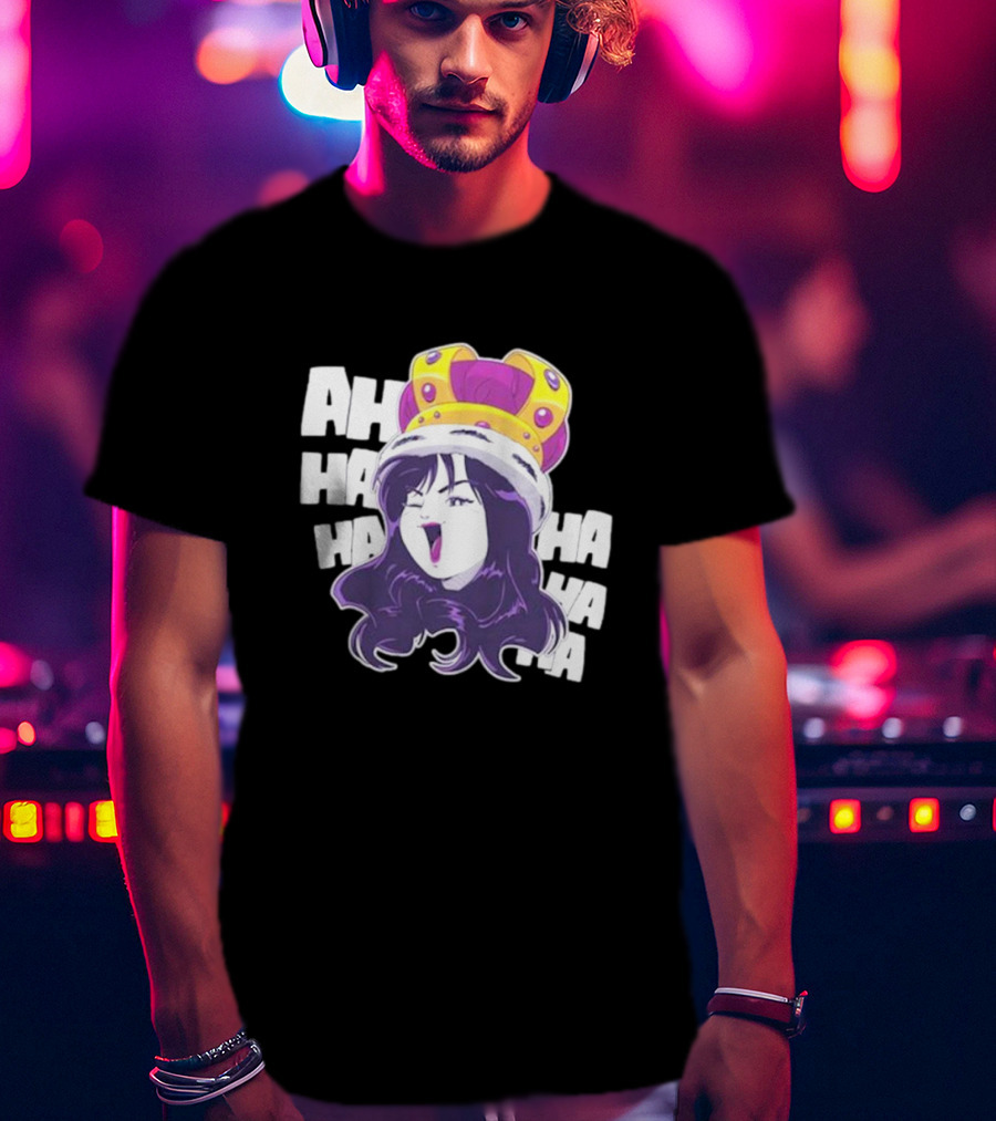 Ms Sakura Haha King Crown Laugh T-Shirt