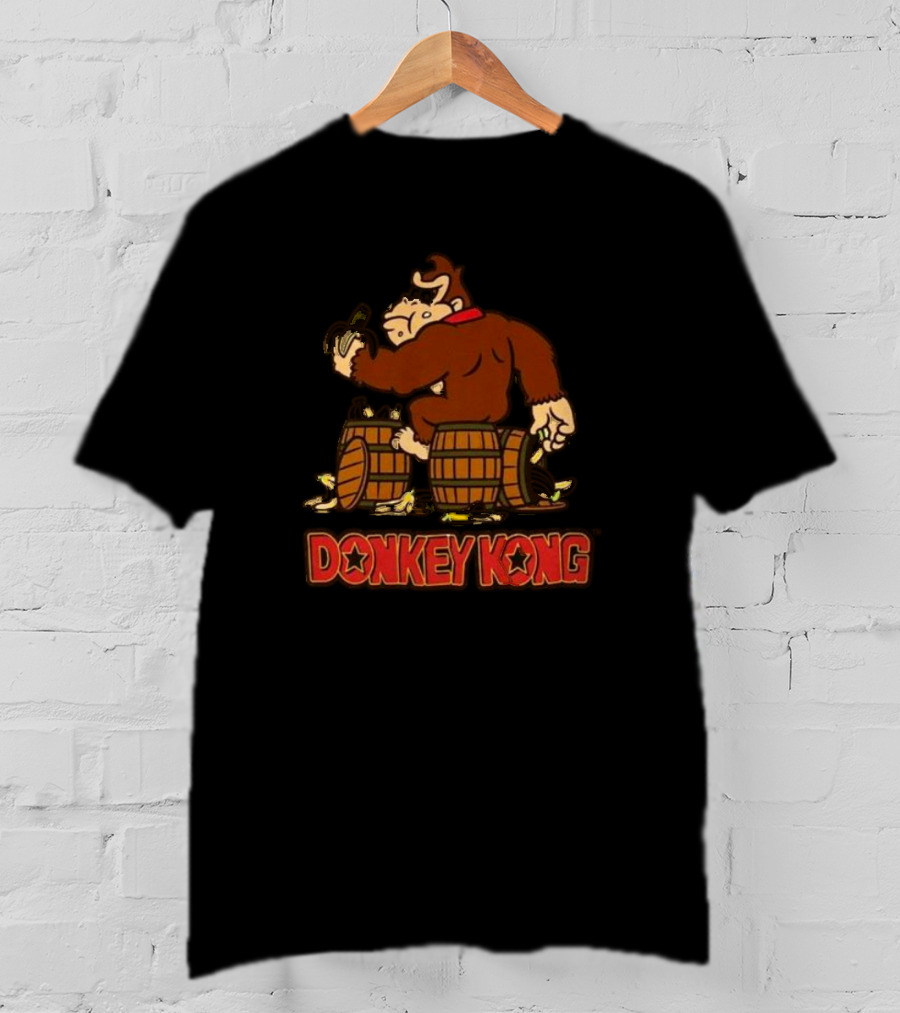 DONKEY KONG EATING BANANA BARRELS MEME T-Shirt