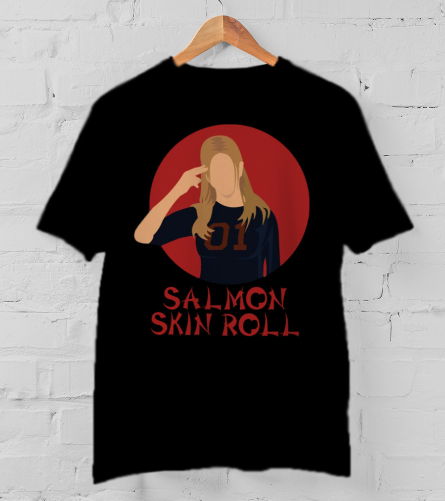 Salmon Skin Roll 01 Gesture Red Circle Background T-Shirt