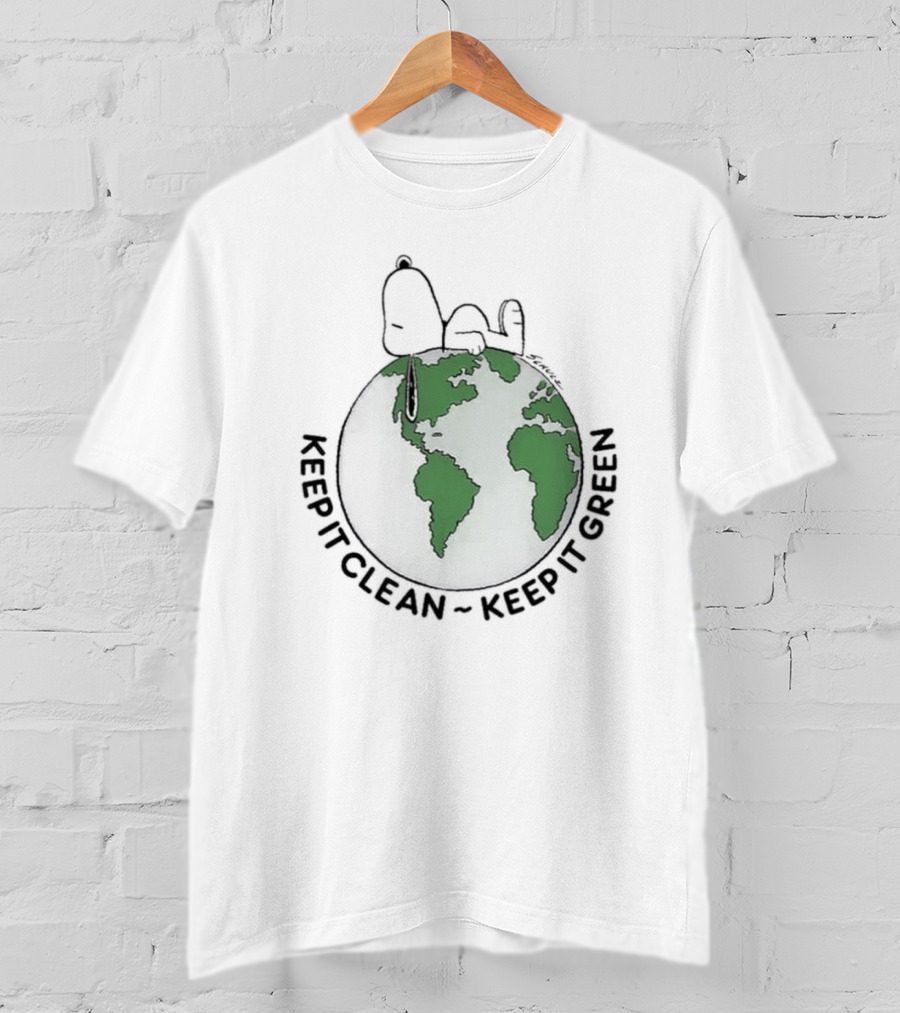 Keep It Clean Keep It Green Snoopy Earth Day T-Shirt
