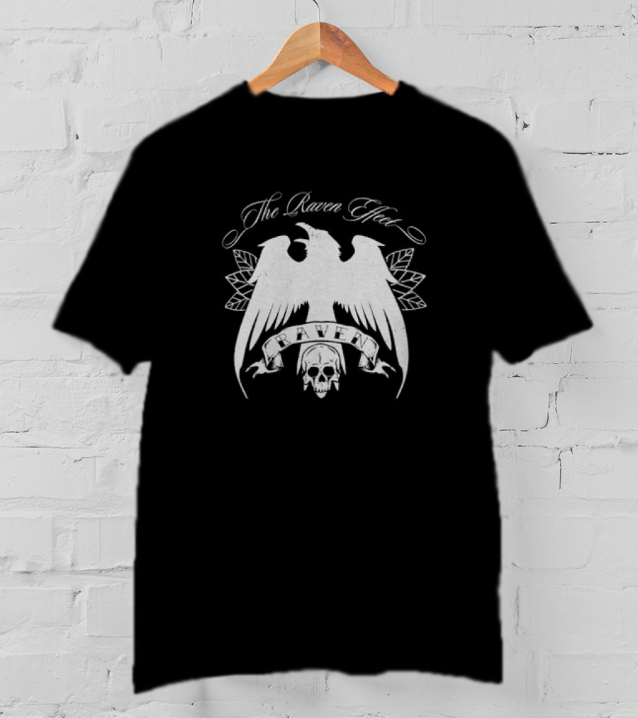 The Raven Effect Skull And Wings Emblem Raven T-Shirt