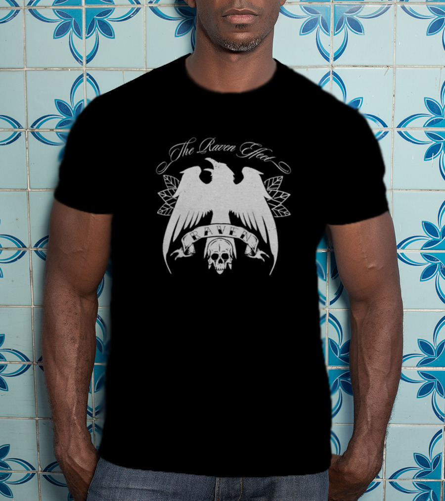 The Raven Effect Skull And Wings Emblem Raven T-Shirt