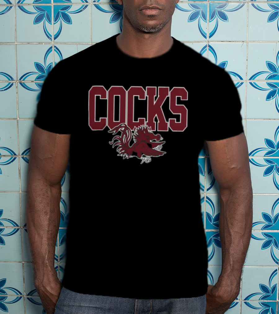 Cocks Gamecock Logo Champion Black T-Shirt