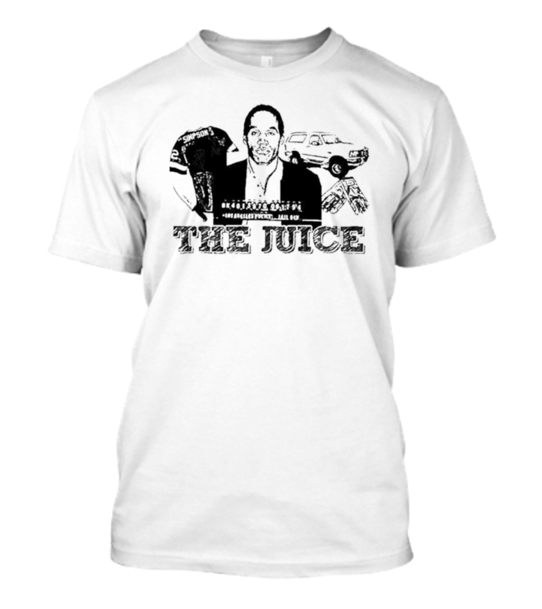 The Juice O. J. Simpson Football Jersey Los Angeles Police Chase T-Shirt