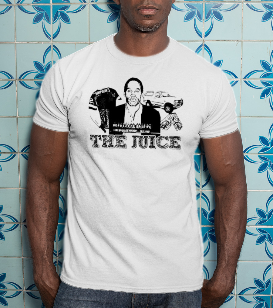 The Juice O. J. Simpson Football Jersey Los Angeles Police Chase T-Shirt