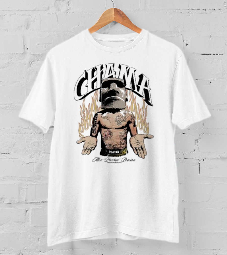 Chama Poatan Alex Poatan Pereira Pronto Para Matar Fiery Warrior Tattooed T-Shirt