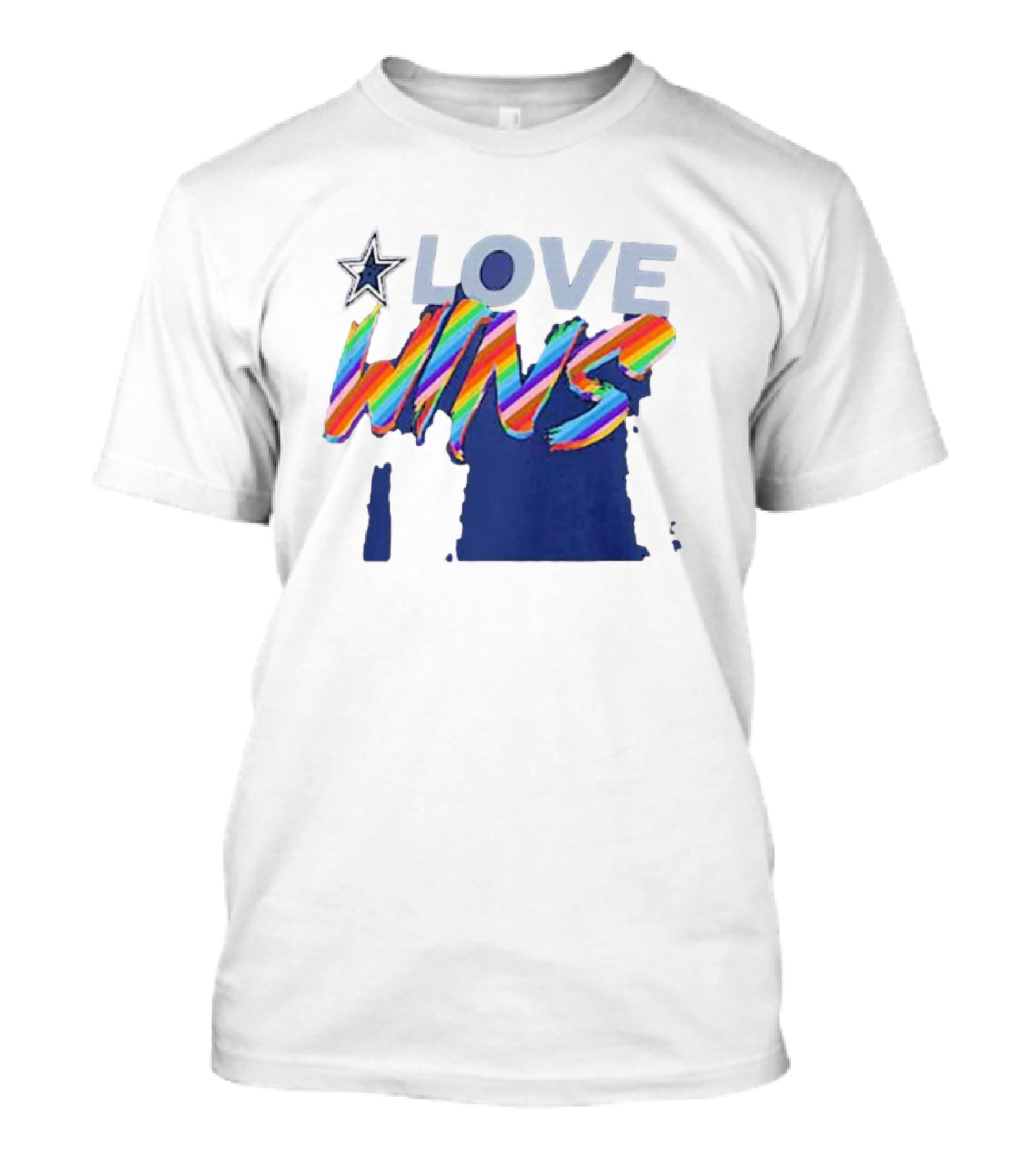 Dallas Cowboys Pride Love Wins Rainbow Star T-Shirt