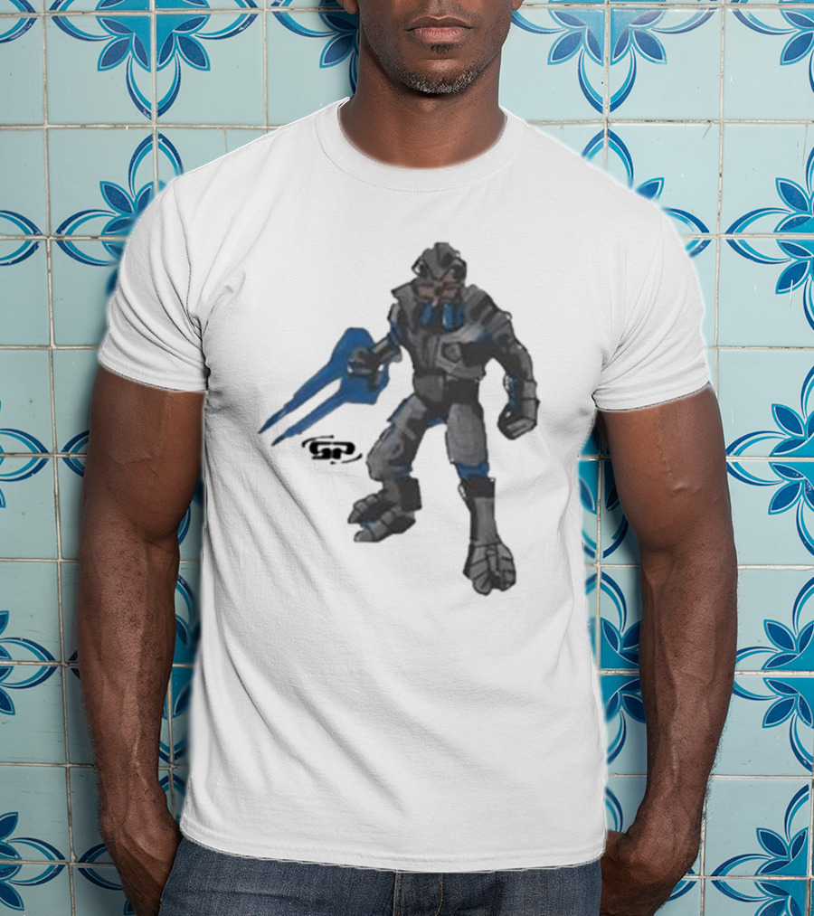 Halo 2 Arbiter Re-Release Collaboration Character With Energy Sword T-Shirt