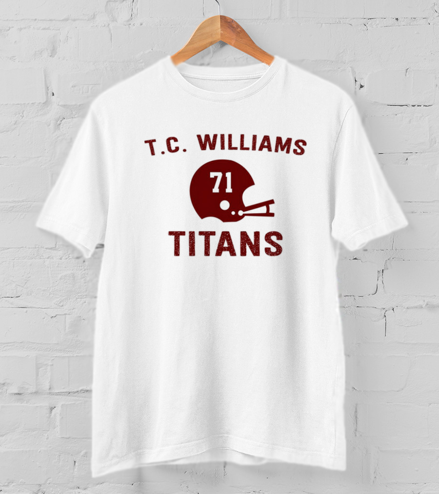 T.C. Williams Titans 71 Football Helmet T-Shirt