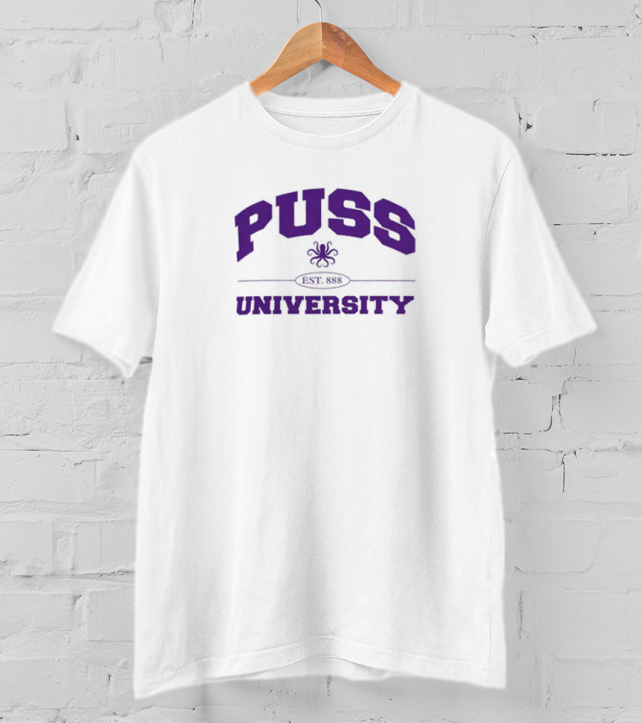 Puss University Est 88 Passthatpuss Merch T-Shirt
