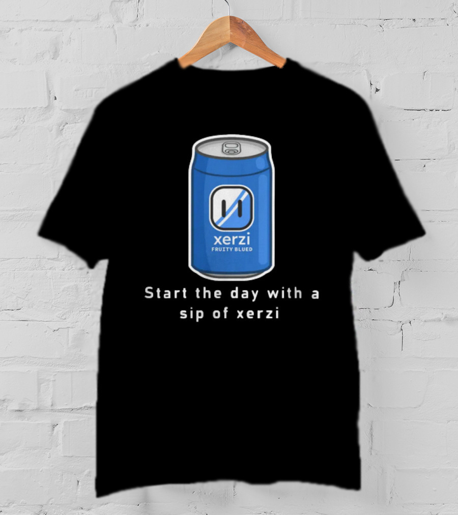 Start The Day With Xerilive Xerzi Fruity Blue Sip T-Shirt