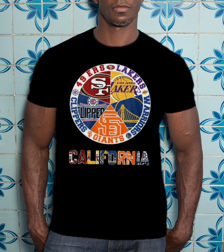49ers Lakers Clippers Warriors Giants California T-Shirt