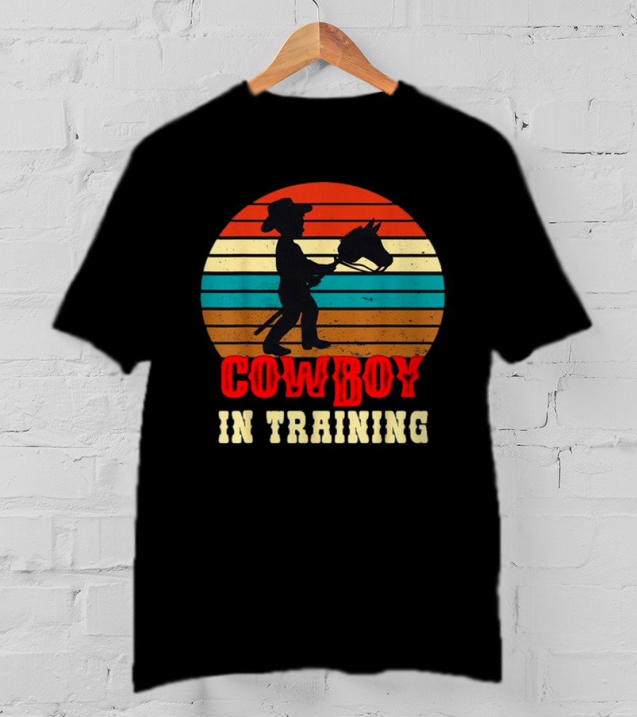 Cowboy In Training Future Rodeo Boy With Wooden Horse T-Shirt