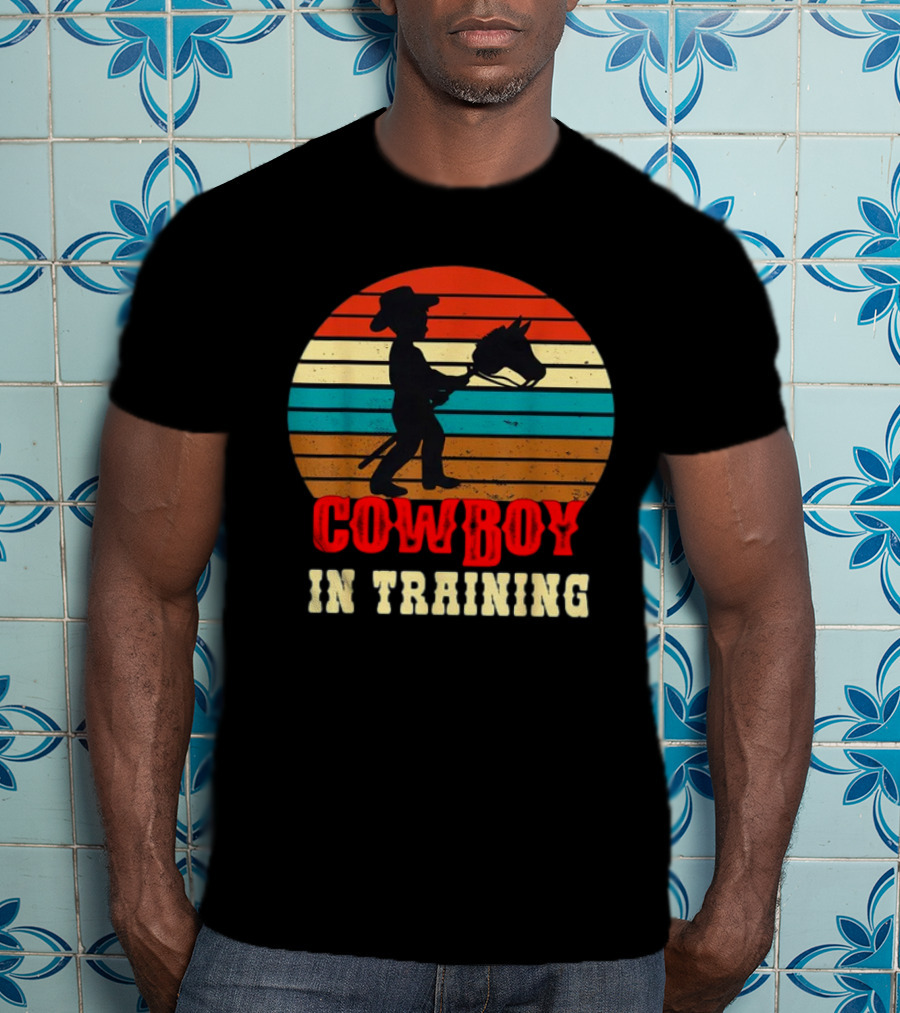Cowboy In Training Future Rodeo Boy With Wooden Horse T-Shirt