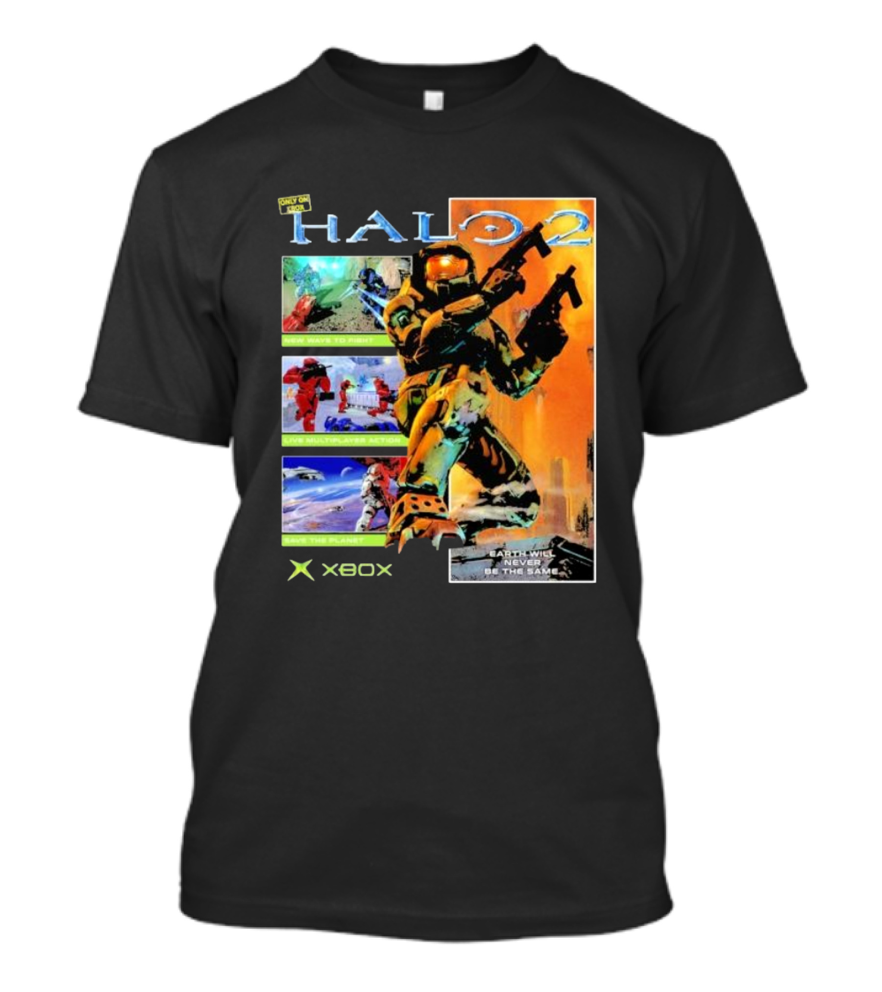 Halo 2 Master Chief Xbox Matchmaking Earth Will Never Be The Same T-Shirt