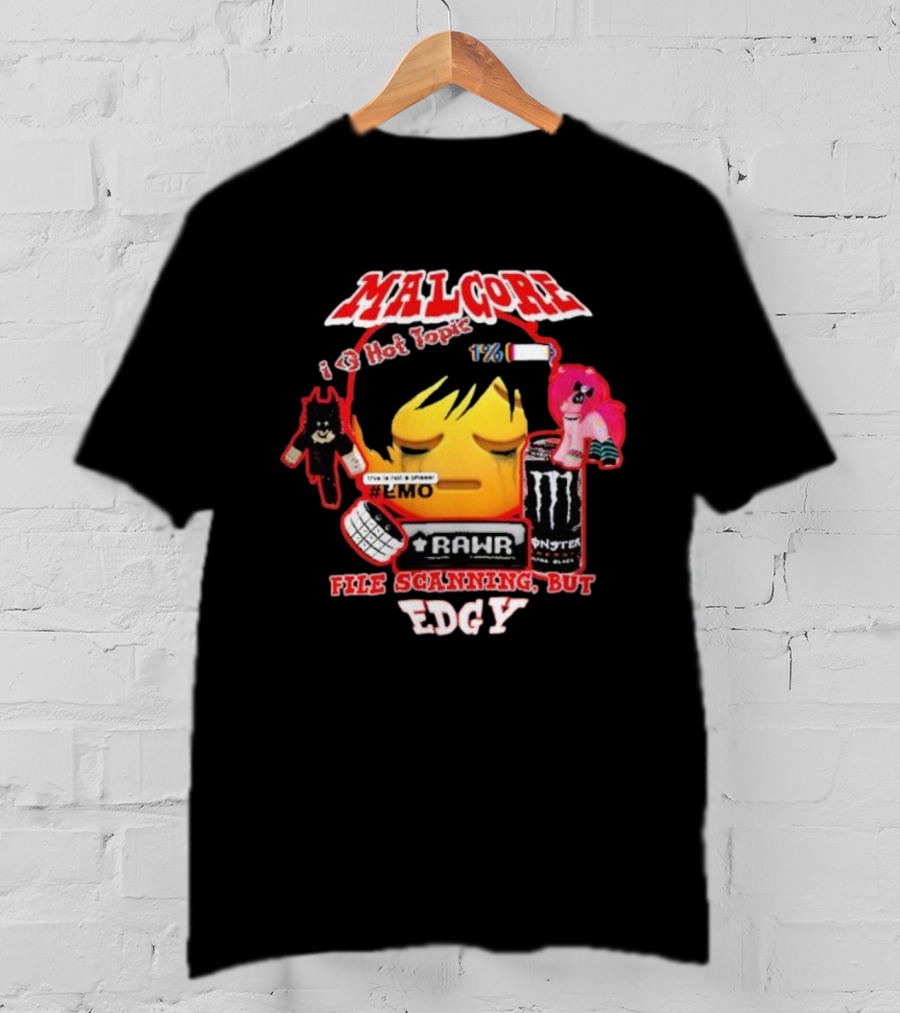 Malgore I Love Hot Topic Emo Rar Monster File Scanning Edgy T-Shirt