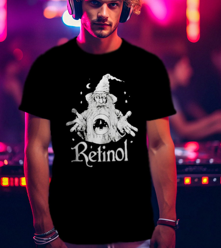 Retinol Enchanted Wizard Under Moonlit Stars T-Shirt