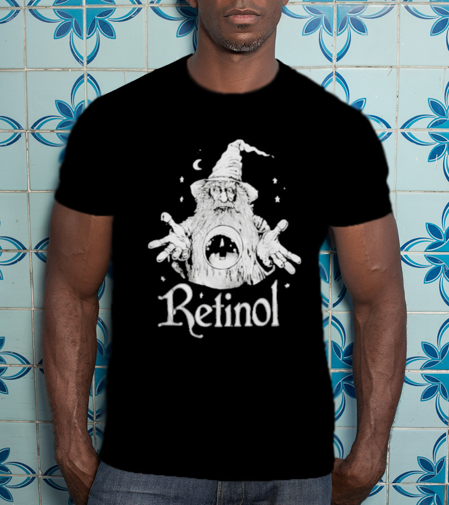 Retinol Enchanted Wizard Under Moonlit Stars T-Shirt