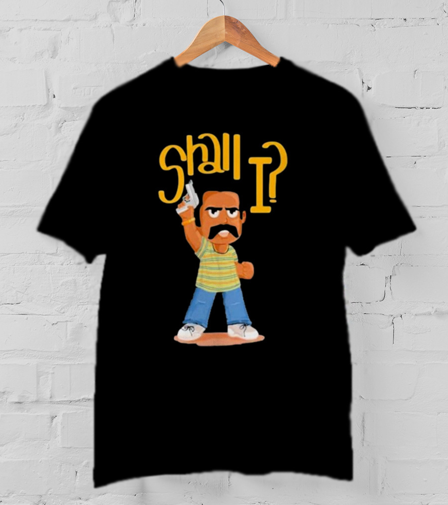 Shall I Amban Aavesham Character With Gun T-Shirt