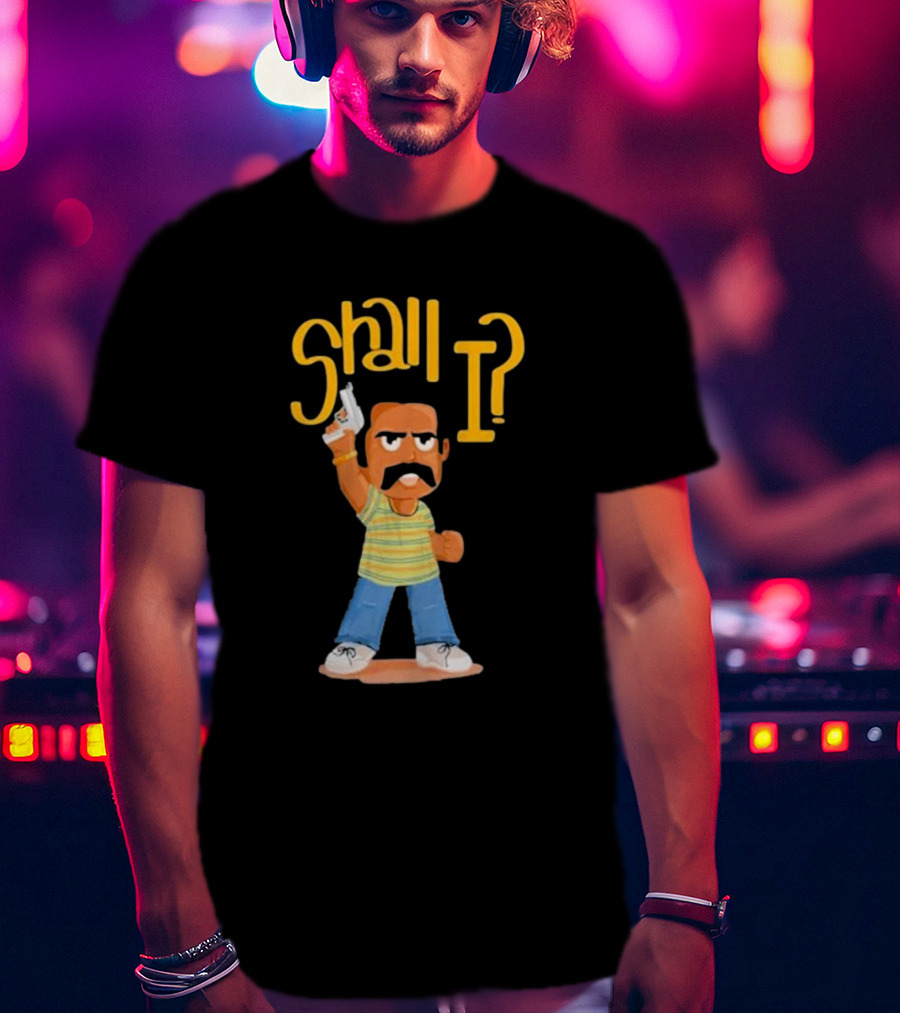 Shall I Amban Aavesham Character With Gun T-Shirt
