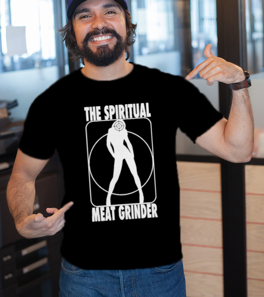 The Spiritual Meat Grinder Silhouette With Target Inside Circle T-Shirt