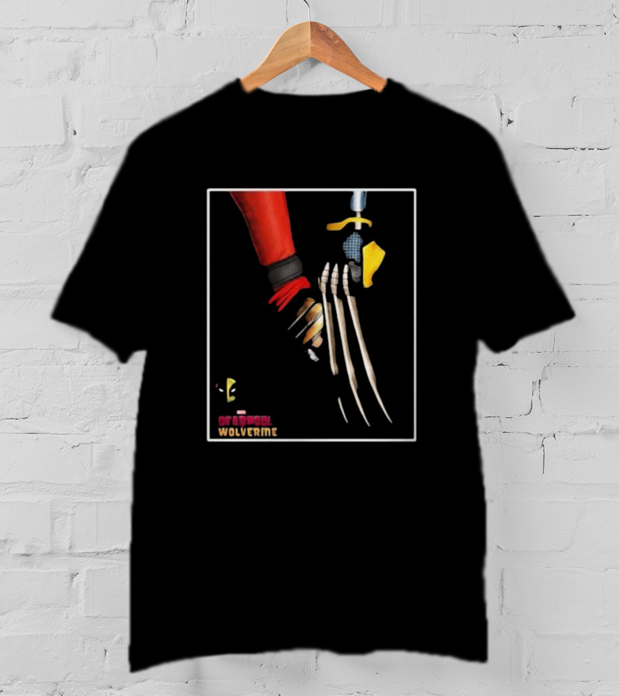 Deadpool Wolverine Handshake Claws T-Shirt