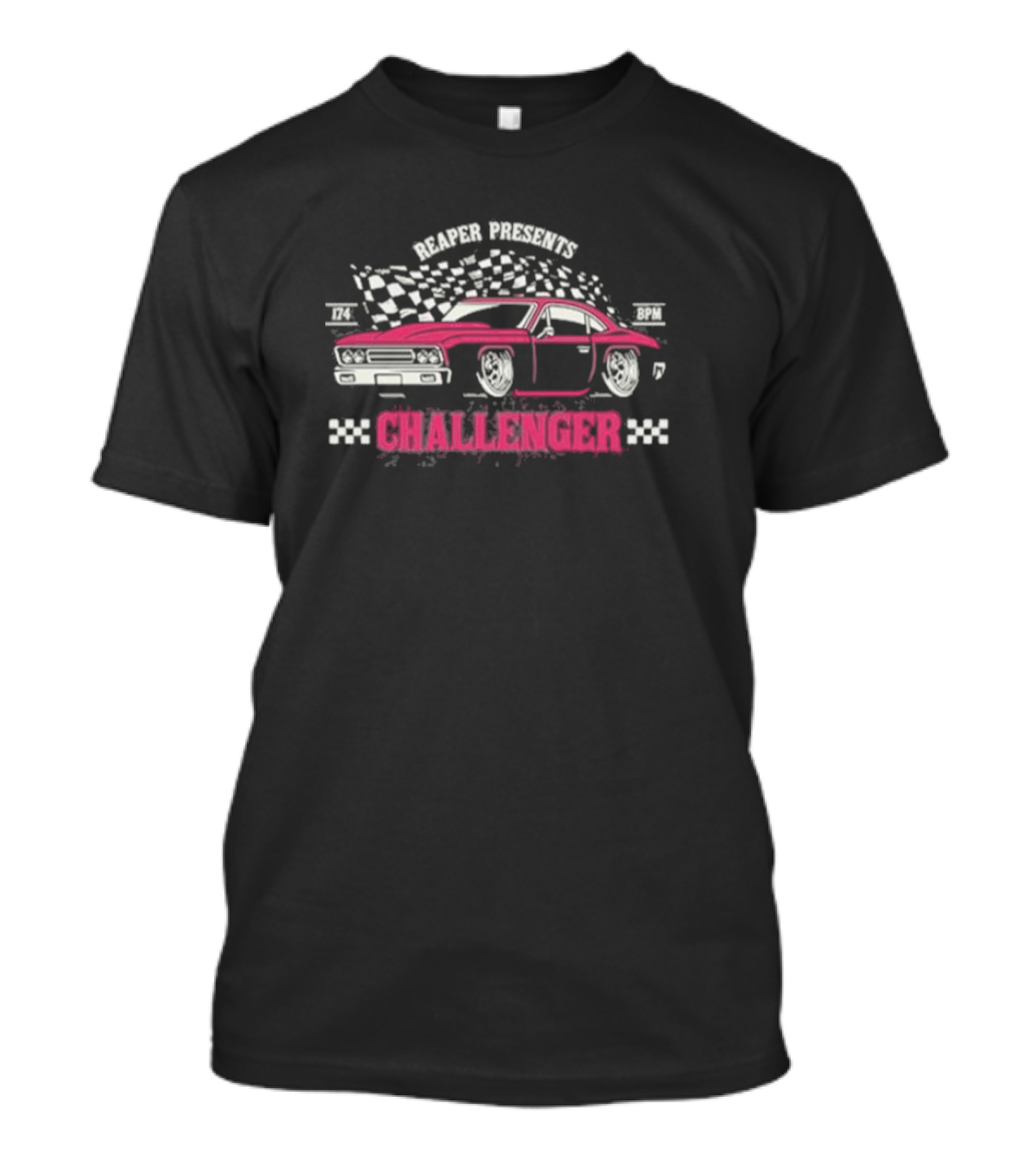 Reaper Presents Challenger Vintage Car Racing 174 BPM T-Shirt