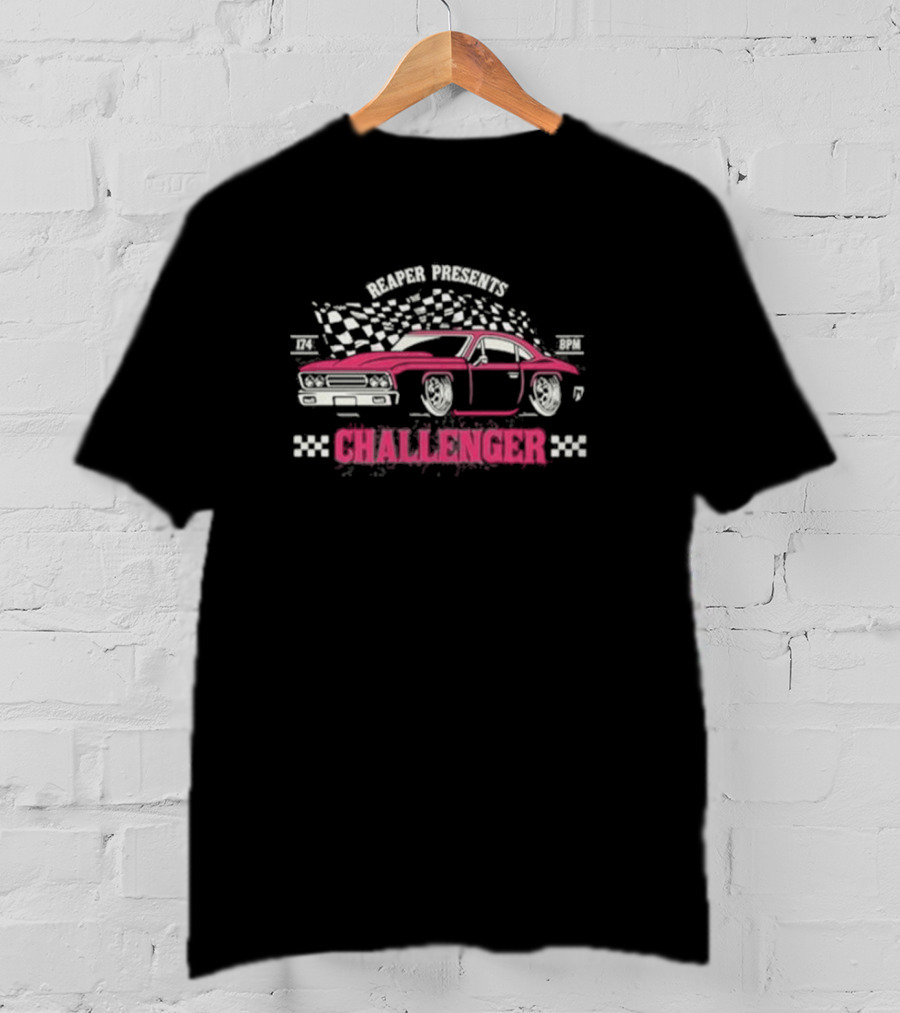 Reaper Presents Challenger Vintage Car Racing 174 BPM T-Shirt