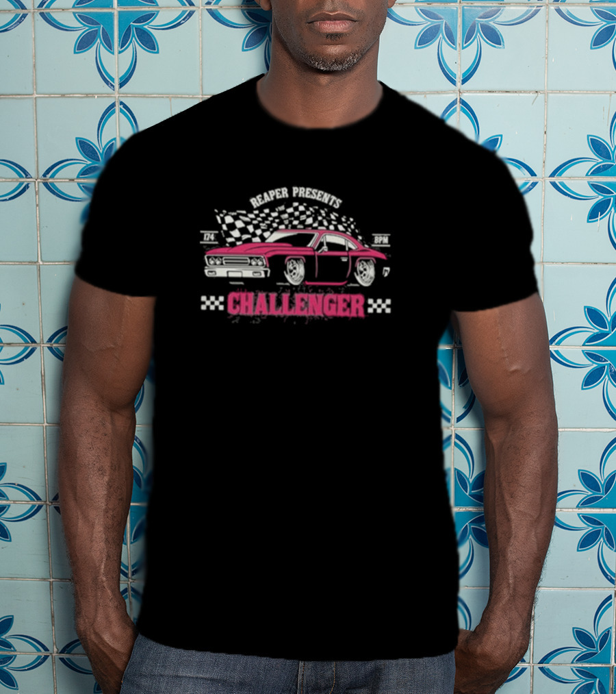 Reaper Presents Challenger Vintage Car Racing 174 BPM T-Shirt